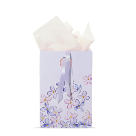 Purple Lilac Floral Gift Bag VY2