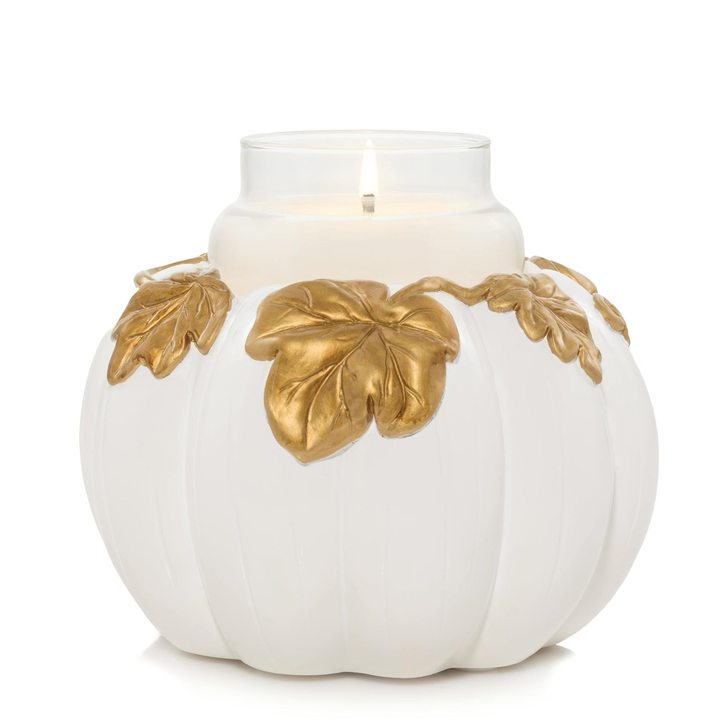 White Pumpkin Resin Holder MXK